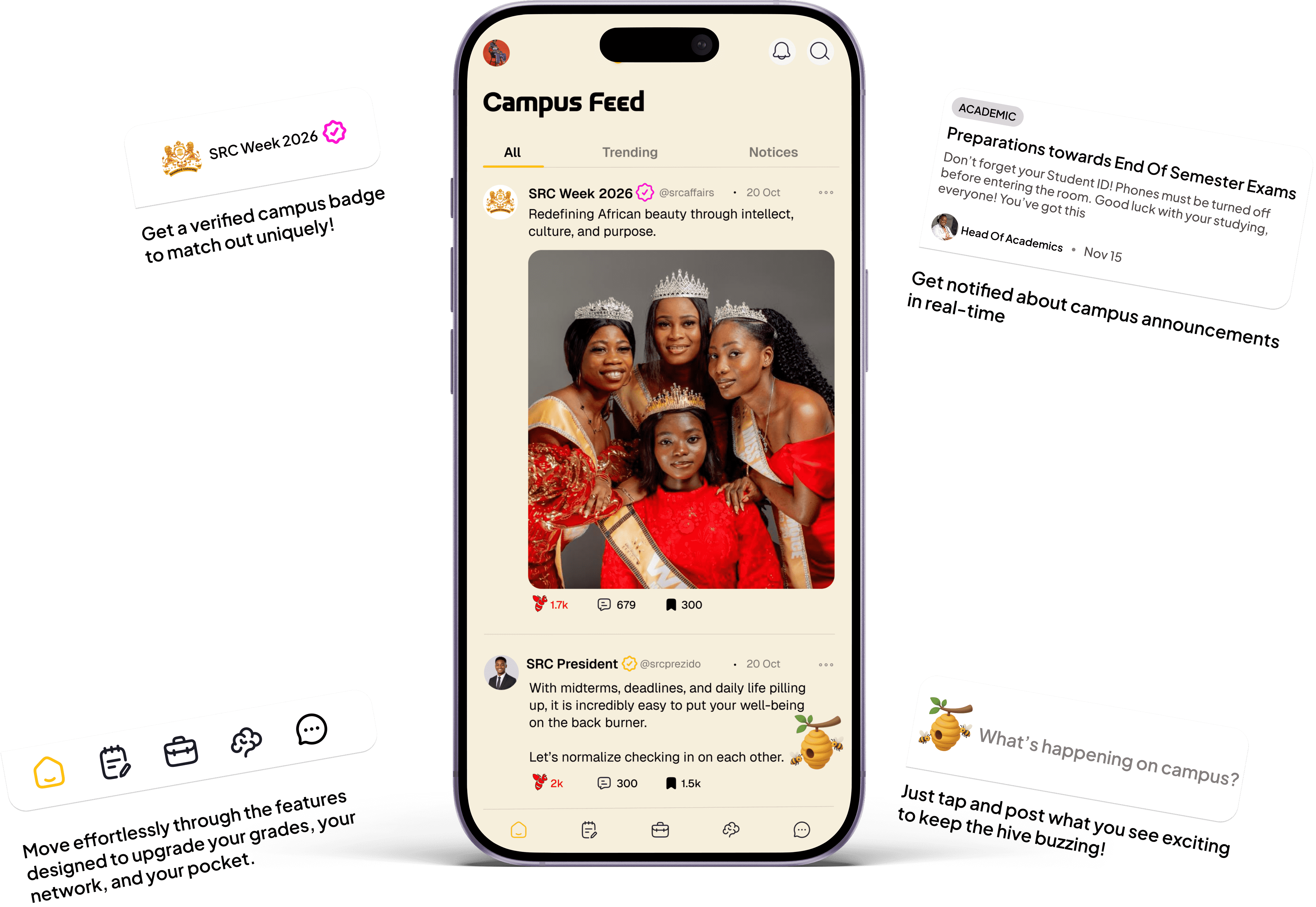 Real-time Campus Feed Mockup